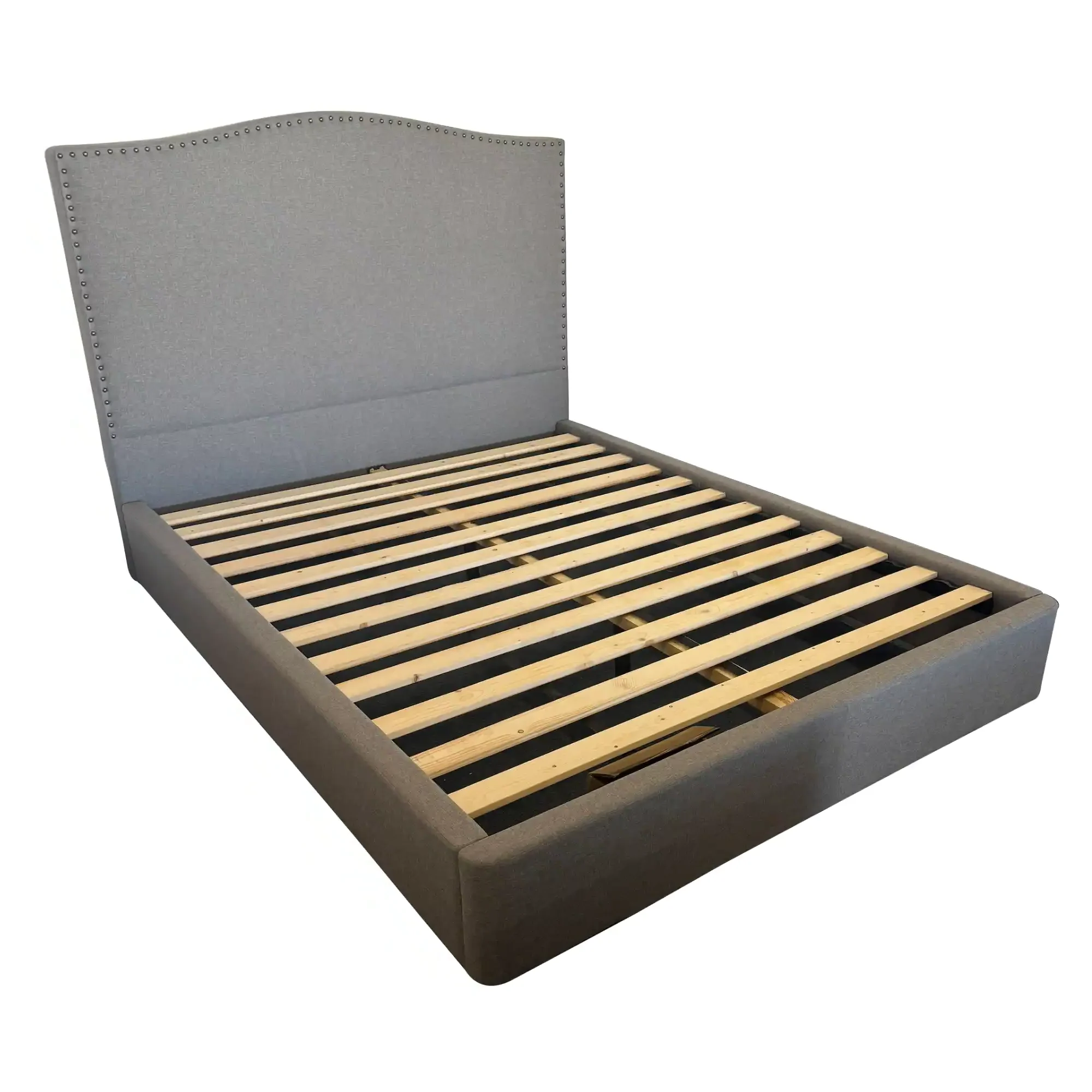 Elation Queen Bed Frame | Grey Upholstered Bed WA - Perth