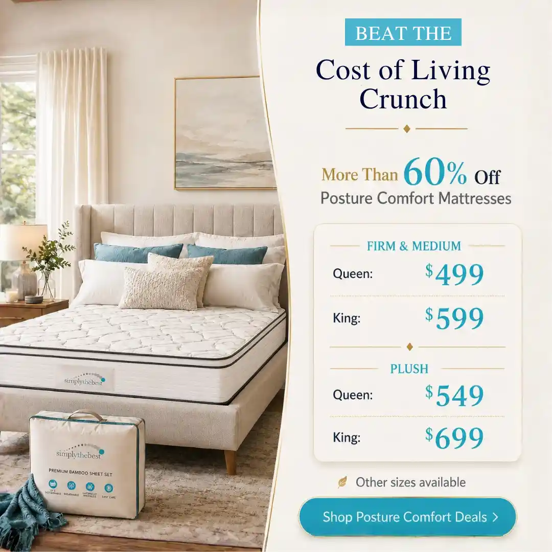 Cost of Living Crunch 60% Off Mattress Simply the Best Bedding Perth